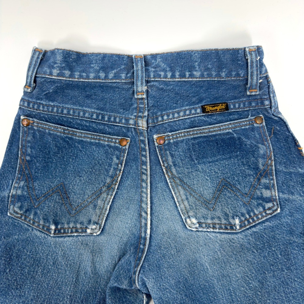 Wrangler 13MWZBP Kids Slim Cowboy Cut Jeans Blue 14 Slim Made in USA Vintage - Picture 9 of 11
